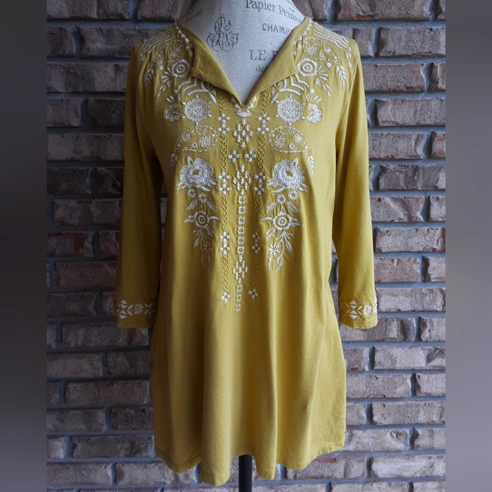 J.Jill Embroidered Detail Casual Top